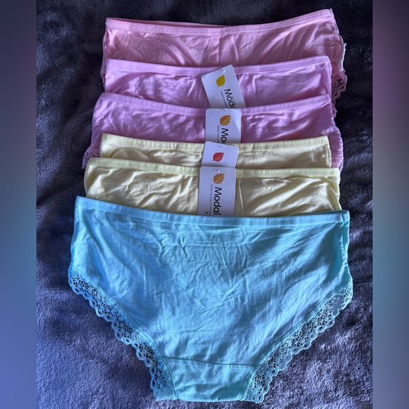 6 pairs of ultra soft bamboo cotton panties. Soft pastel colours - Picture 2 of 8